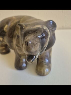 Decoupage Bear Statue Vintage La Vie